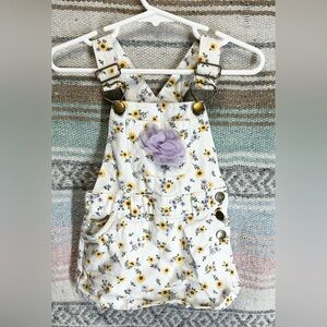 Baby Girls Floral Overalls